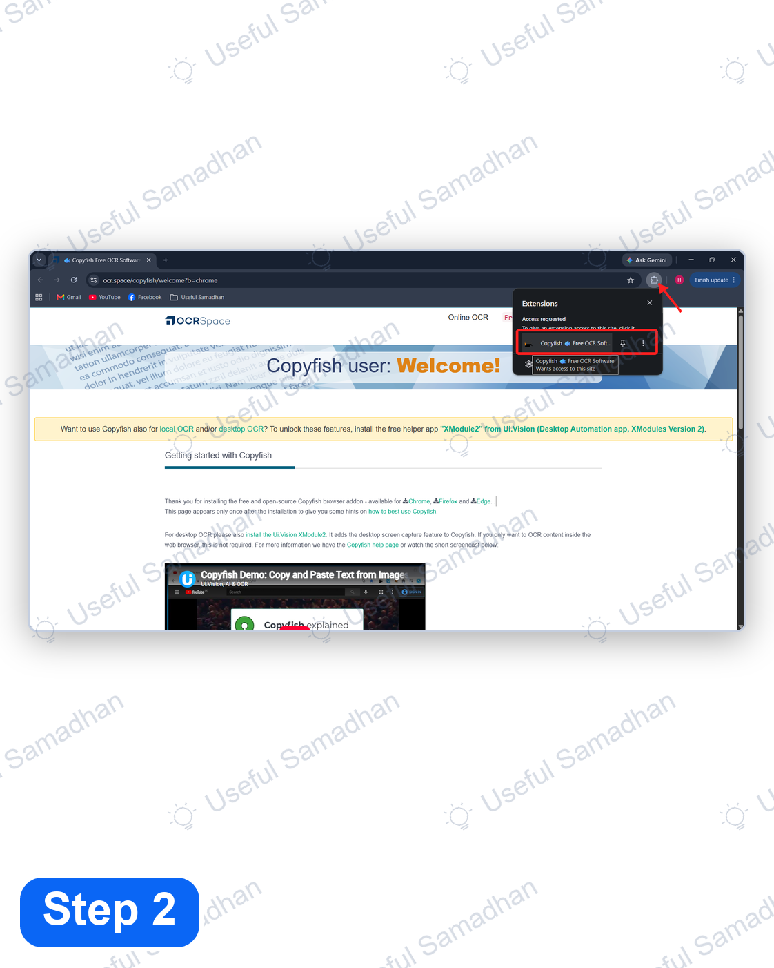 Step 2: Chrome Extensions list से Copyfish OCR खोलना